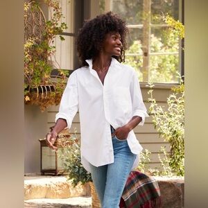 NWT Frank and Eileen white Joedy button down shirt, size small